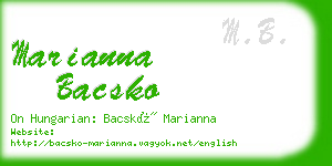 marianna bacsko business card